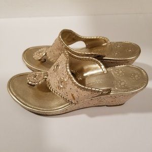 Jack Rogers Marbella Wedge Sandals Shoes Size 9M